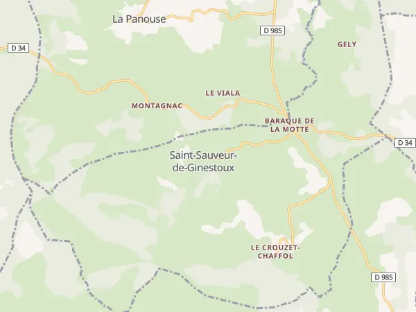 Plan de Saint-Sauveur-de-Ginestoux