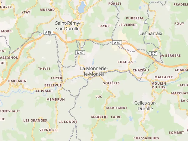 Plan de La Monnerie-le-Montel