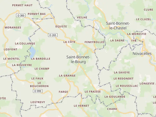 Plan de Saint-Bonnet-le-Bourg
