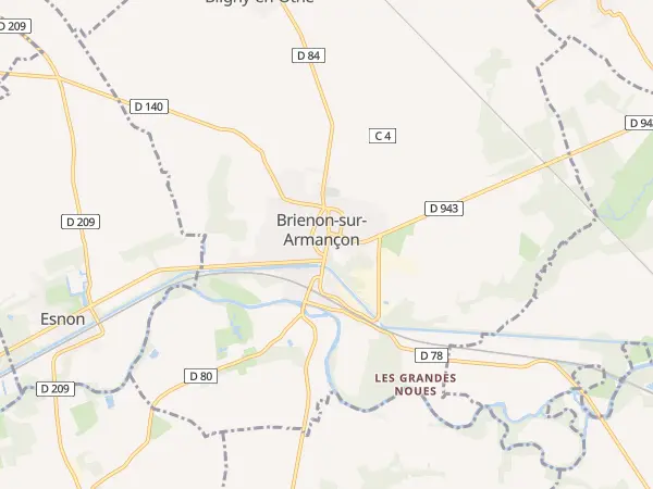 Plan de Brienon-sur-Armançon