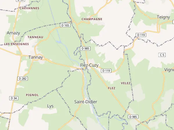 Plan de Flez-Cuzy
