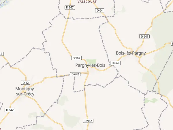 Plan de Pargny-les-Bois