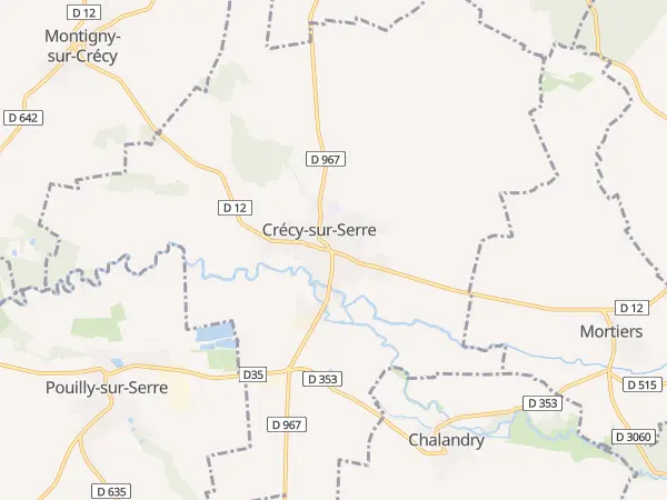 Plan de Crécy-sur-Serre