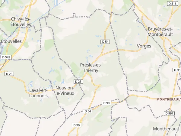 Plan de Presles-et-Thierny