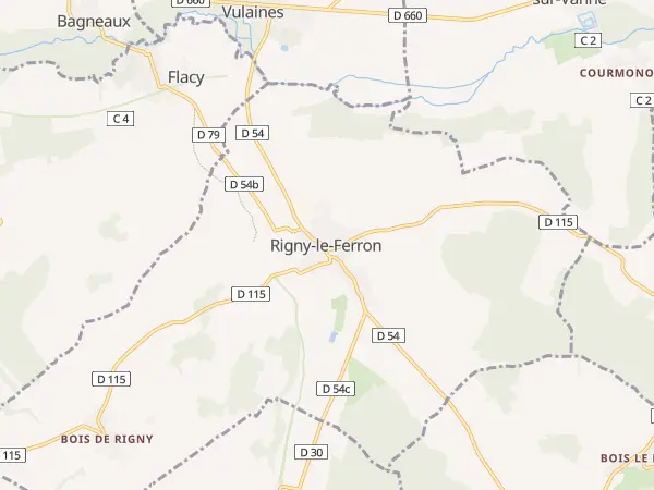 Plan de Rigny-le-Ferron