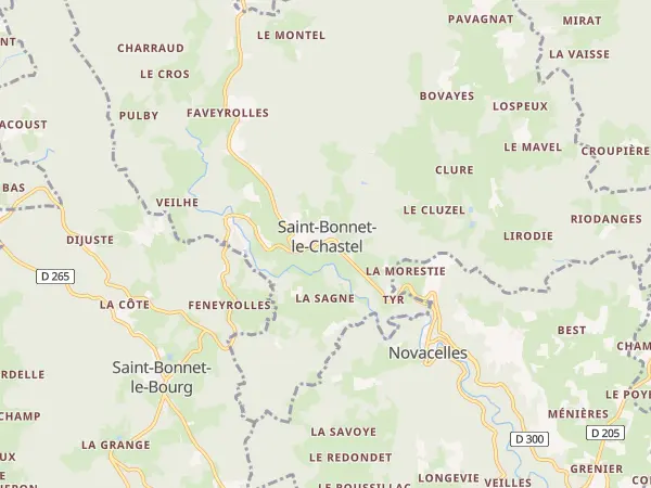 Plan de Saint-Bonnet-le-Chastel