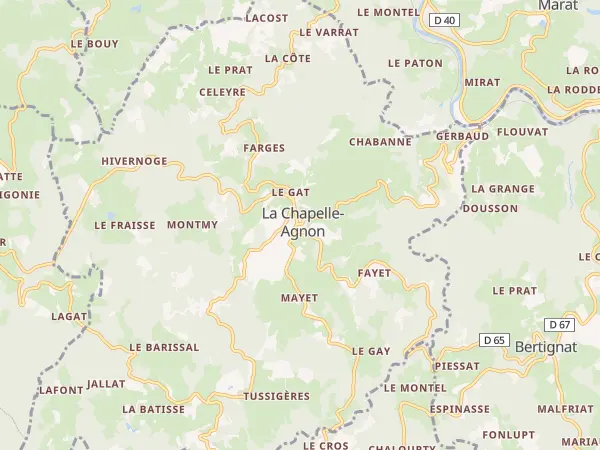 Plan de La Chapelle-Agnon