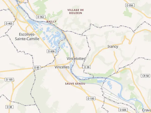 Plan de Vincelottes
