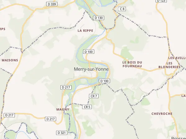 Plan de Merry-sur-Yonne