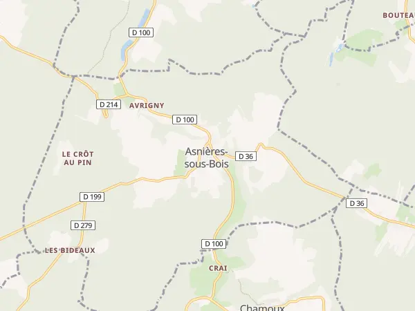 Plan de Asnières-sous-Bois