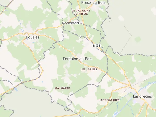 Plan de Fontaine-au-Bois