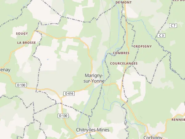 Plan de Marigny-sur-Yonne