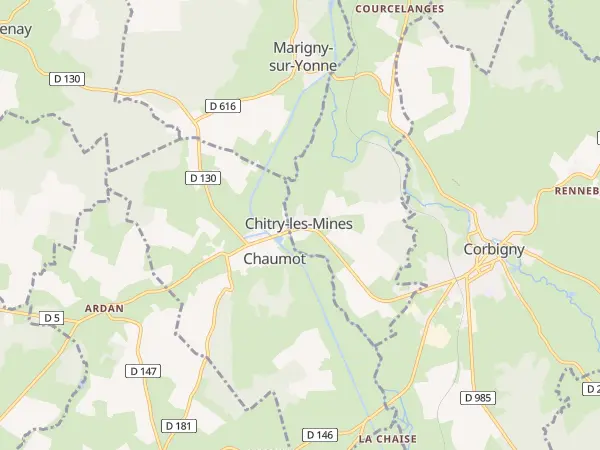 Plan de Chitry-les-Mines
