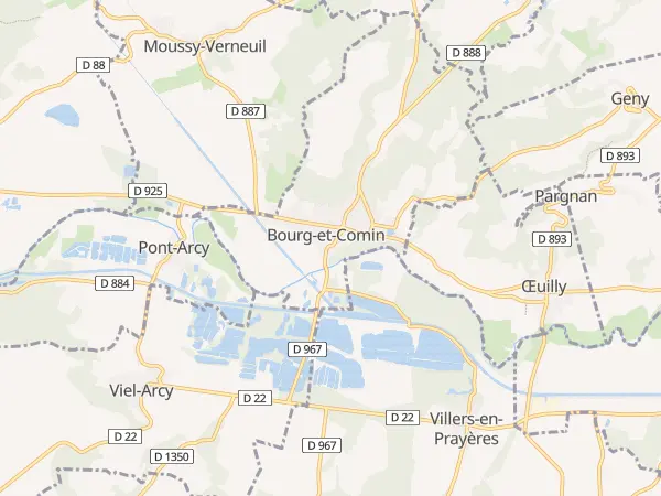 Plan de Bourg-et-Comin