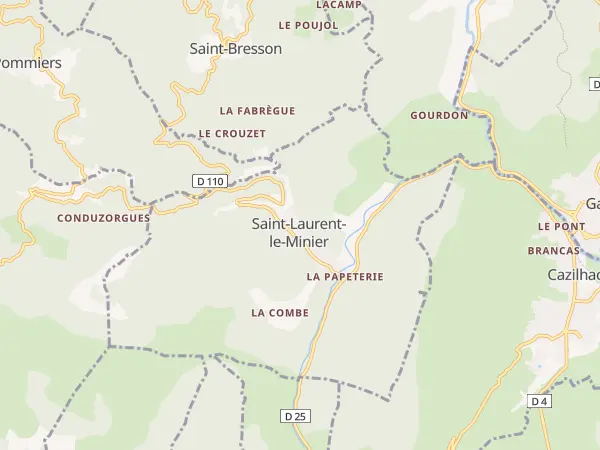 Plan de Saint-Laurent-le-Minier