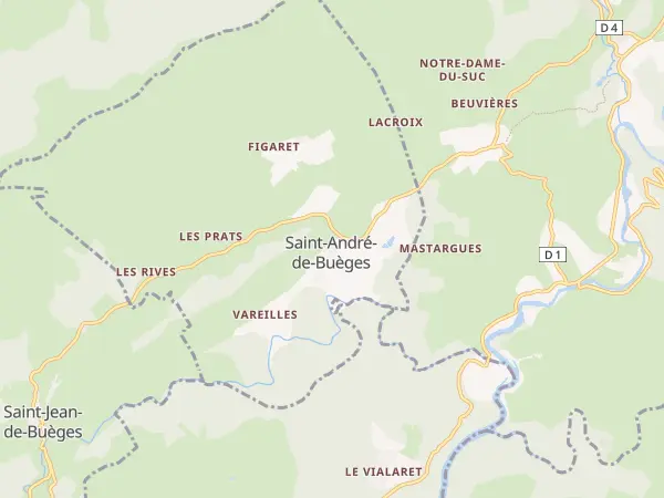 Plan de Saint-André-de-Buèges