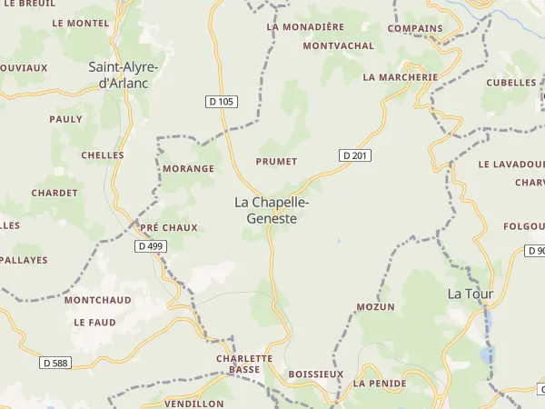 Plan de La Chapelle-Geneste