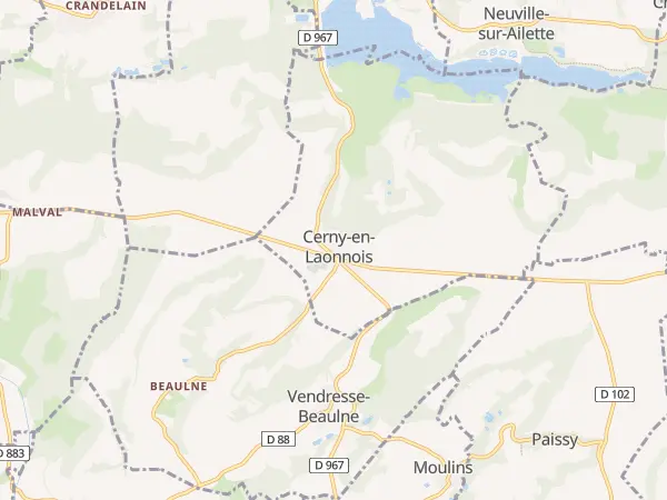 Plan de Cerny-en-Laonnois
