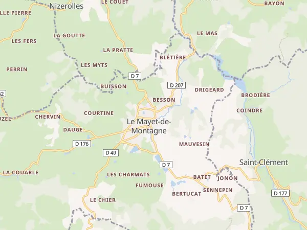 Plan du Mayet-de-Montagne