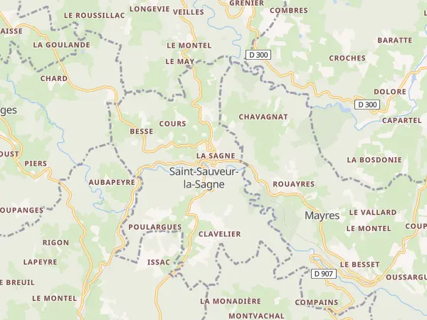 Plan de Saint-Sauveur-la-Sagne