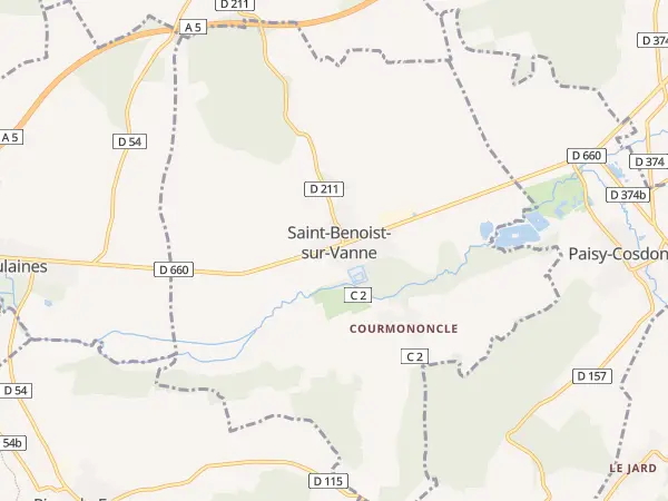 Plan de Saint-Benoist-sur-Vanne