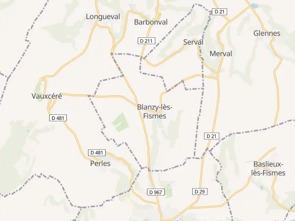 Plan de Blanzy-lès-Fismes