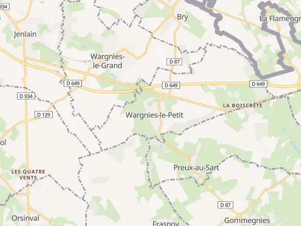 Plan de Wargnies-le-Petit