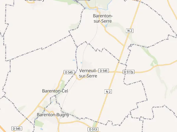 Plan de Verneuil-sur-Serre