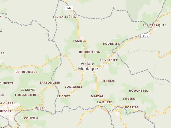 Plan de Vollore-Montagne