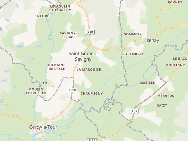 Plan de Saint-Gratien-Savigny