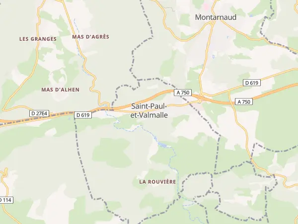 Plan de Saint-Paul-et-Valmalle