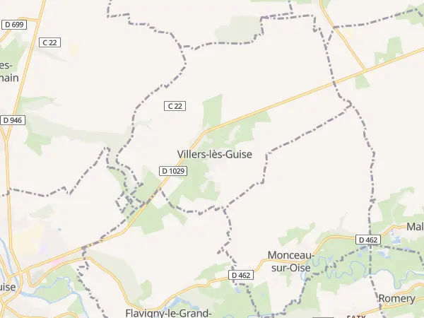 Plan de Villers-lès-Guise