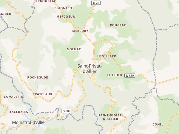 Plan de Saint-Privat-d’Allier