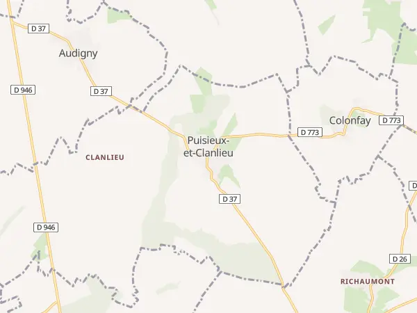Plan de Puisieux-et-Clanlieu