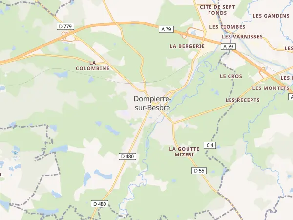 Plan de Dompierre-sur-Besbre