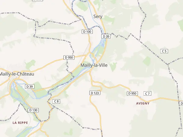 Plan de Mailly-la-Ville
