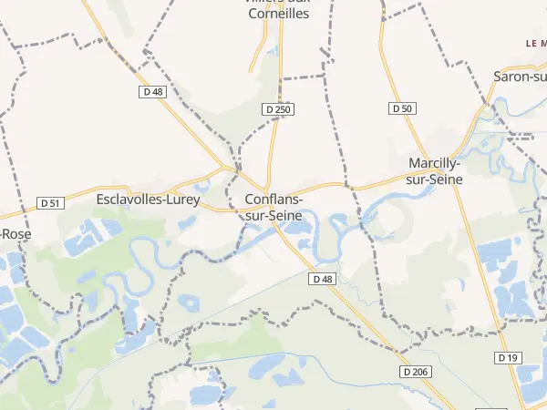 Plan de Conflans-sur-Seine