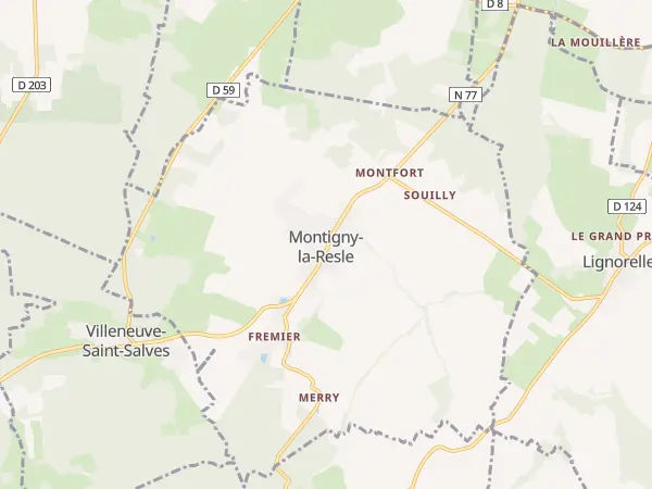 Plan de Montigny-la-Resle