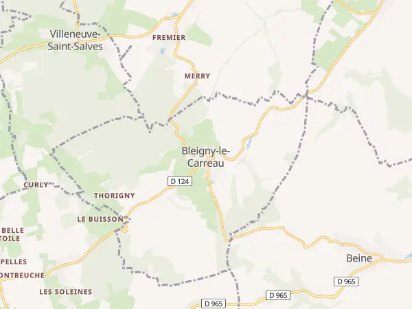 Plan de Bleigny-le-Carreau