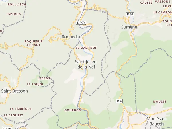 Plan de Saint-Julien-de-la-Nef