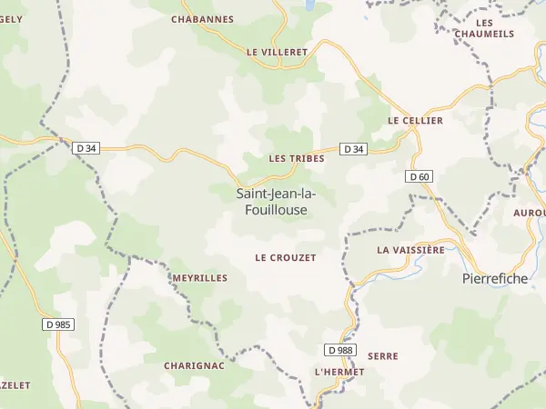 Plan de Saint-Jean-la-Fouillouse