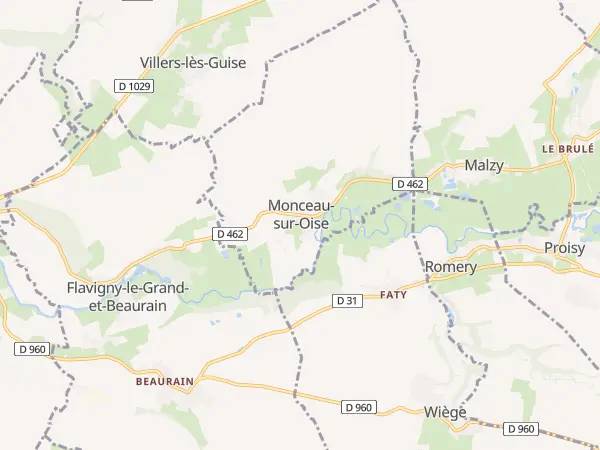 Plan de Monceau-sur-Oise