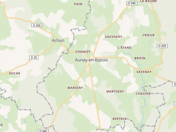 Plan de Aunay-en-Bazois