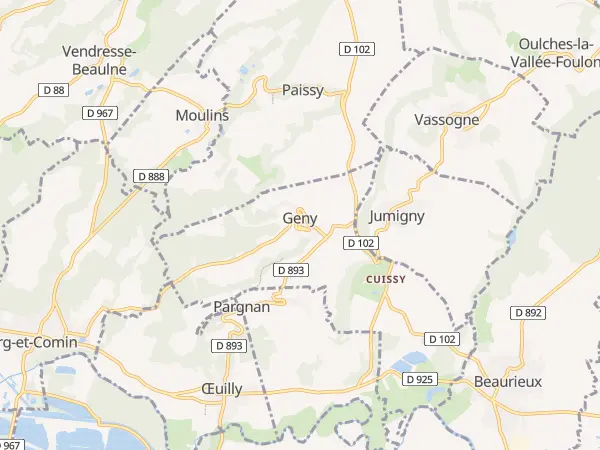Plan de Cuissy-et-Geny