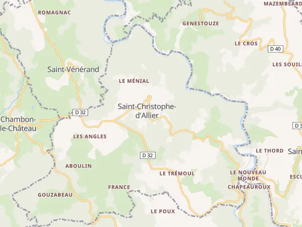 Plan de Saint-Christophe-d’Allier
