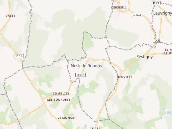 Plan de Nesle-le-Repons