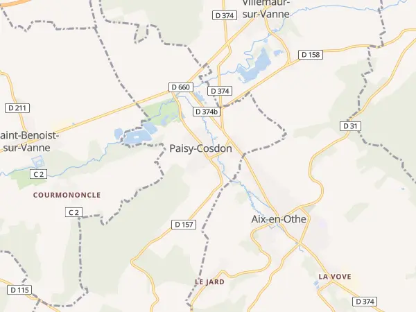 Plan de Paisy-Cosdon