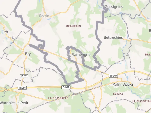 Plan de La Flamengrie