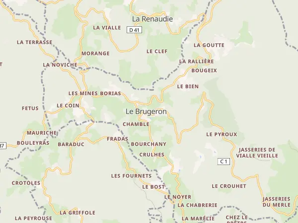 Plan du Brugeron