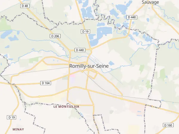 Plan de Romilly-sur-Seine
